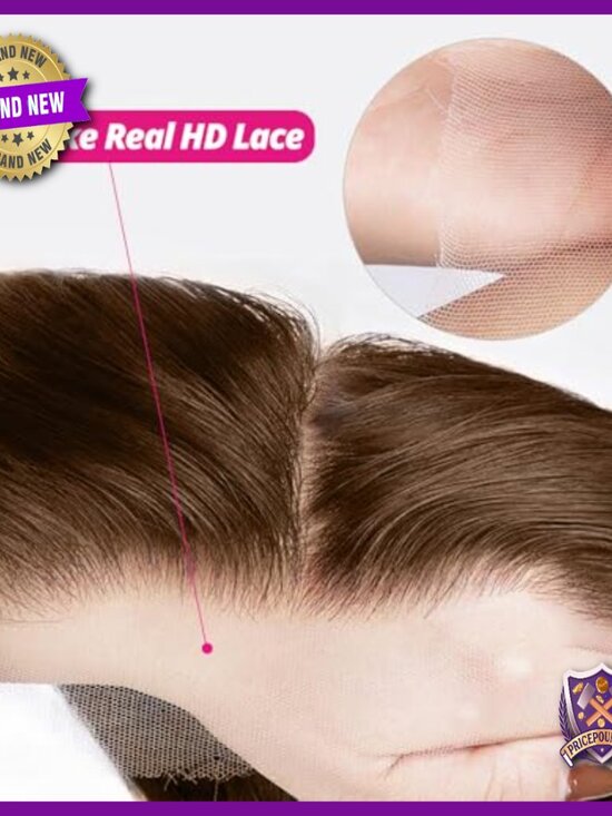 32 Inch Human Hair Lace Front Wig, 250 Density, 13x6 HD Lace, Virgin Hair main image 4